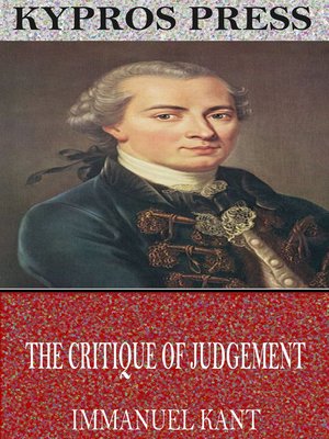 cover image of The Critique of Judgement